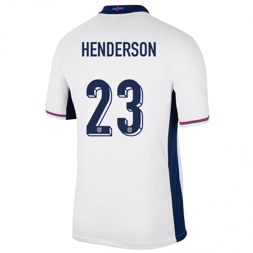 Vaikiškas Anglija Dean Henderson #23 Baltas Namų Marškinėliai 24-26 T-Shirt