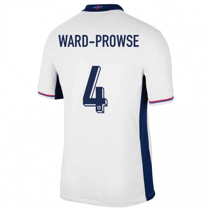 Vaikiškas Anglija James Ward-Prowse #4 Baltas Namų Marškinėliai 24-26 T-Shirt