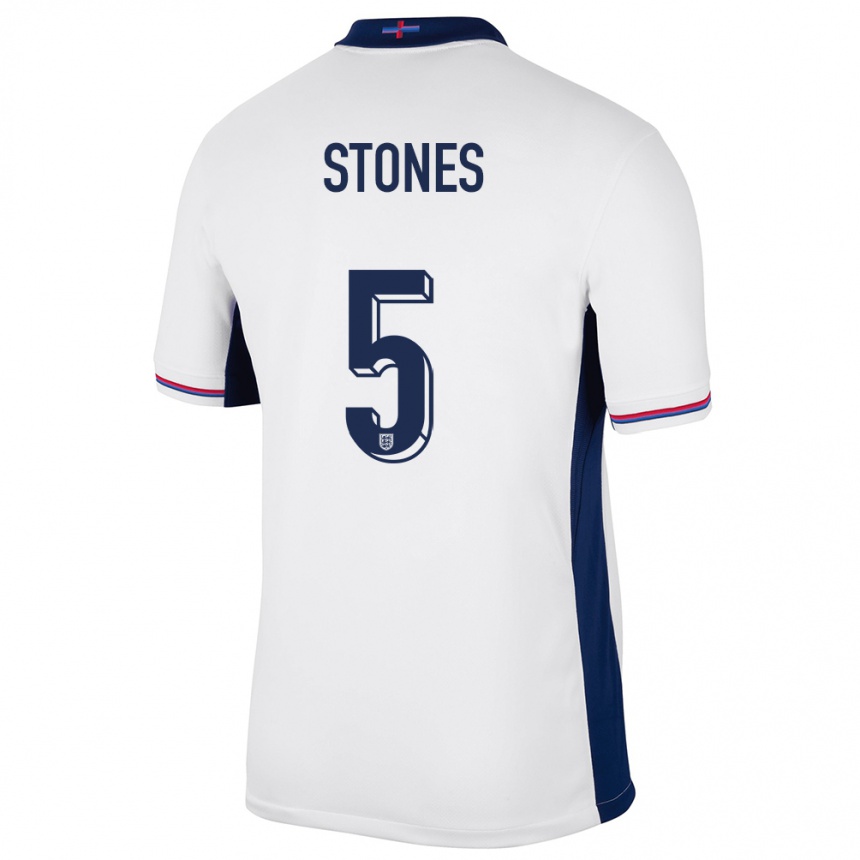 Vaikiškas Anglija John Stones #5 Baltas Namų Marškinėliai 24-26 T-Shirt