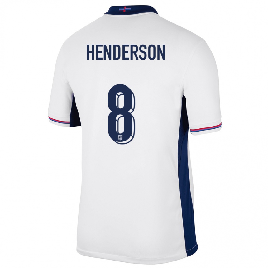 Vaikiškas Anglija Jordan Henderson #8 Baltas Namų Marškinėliai 24-26 T-Shirt