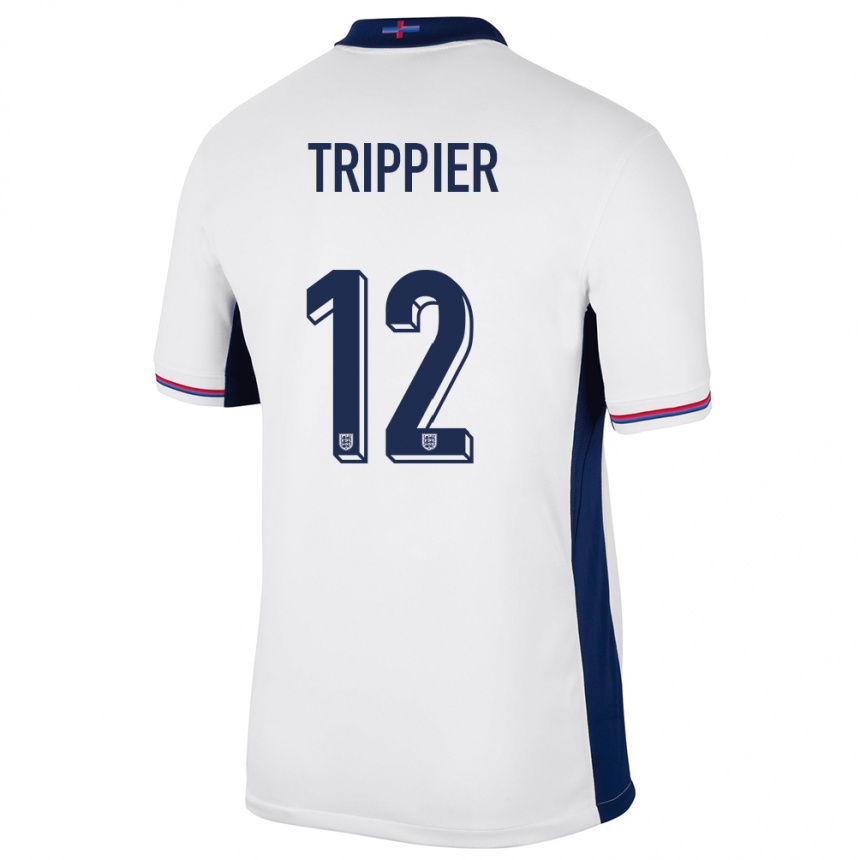 Vaikiškas Anglija Kieran Trippier #12 Baltas Namų Marškinėliai 24-26 T-Shirt