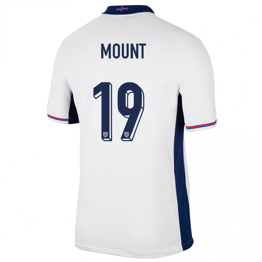 Vaikiškas Anglija Mason Mount #19 Baltas Namų Marškinėliai 24-26 T-Shirt