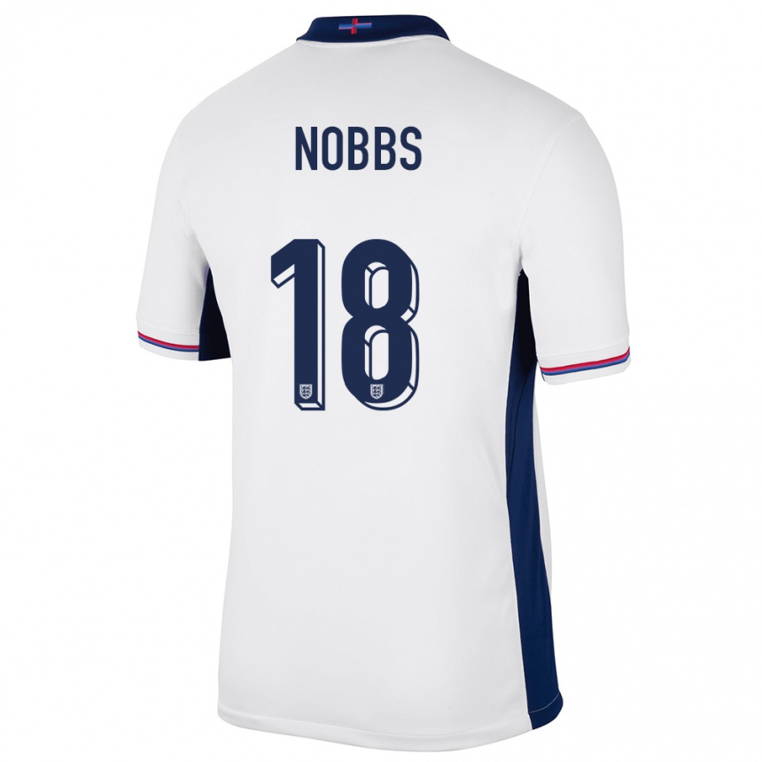 Vaikiškas Anglija Jordan Nobbs #18 Baltas Namų Marškinėliai 24-26 T-Shirt