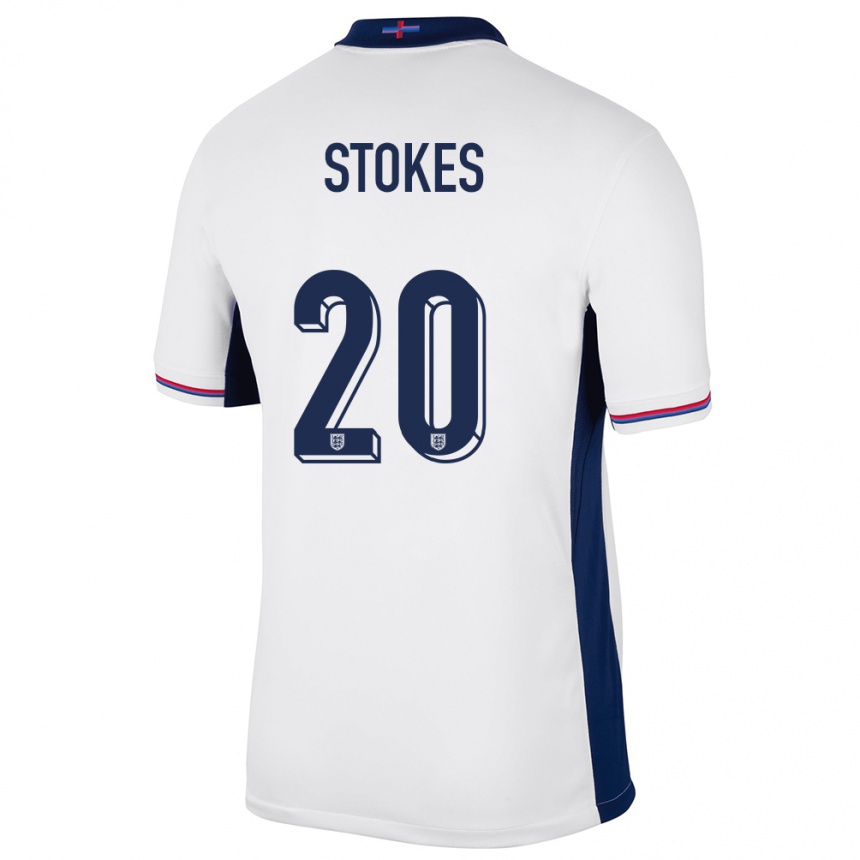 Vaikiškas Anglija Demi Stokes #20 Baltas Namų Marškinėliai 24-26 T-Shirt