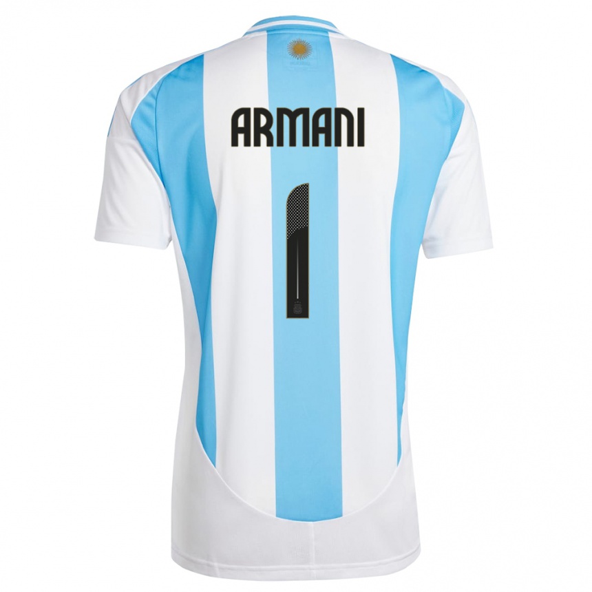 Vaikiškas Argentina Franco Armani #1 Balta Mėlyna Namų Marškinėliai 24-26 T-Shirt