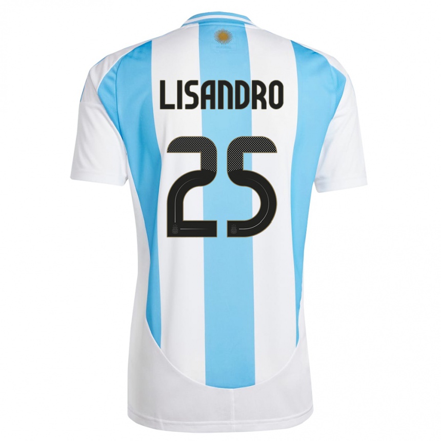 Vaikiškas Argentina Lisandro Martinez #25 Balta Mėlyna Namų Marškinėliai 24-26 T-Shirt