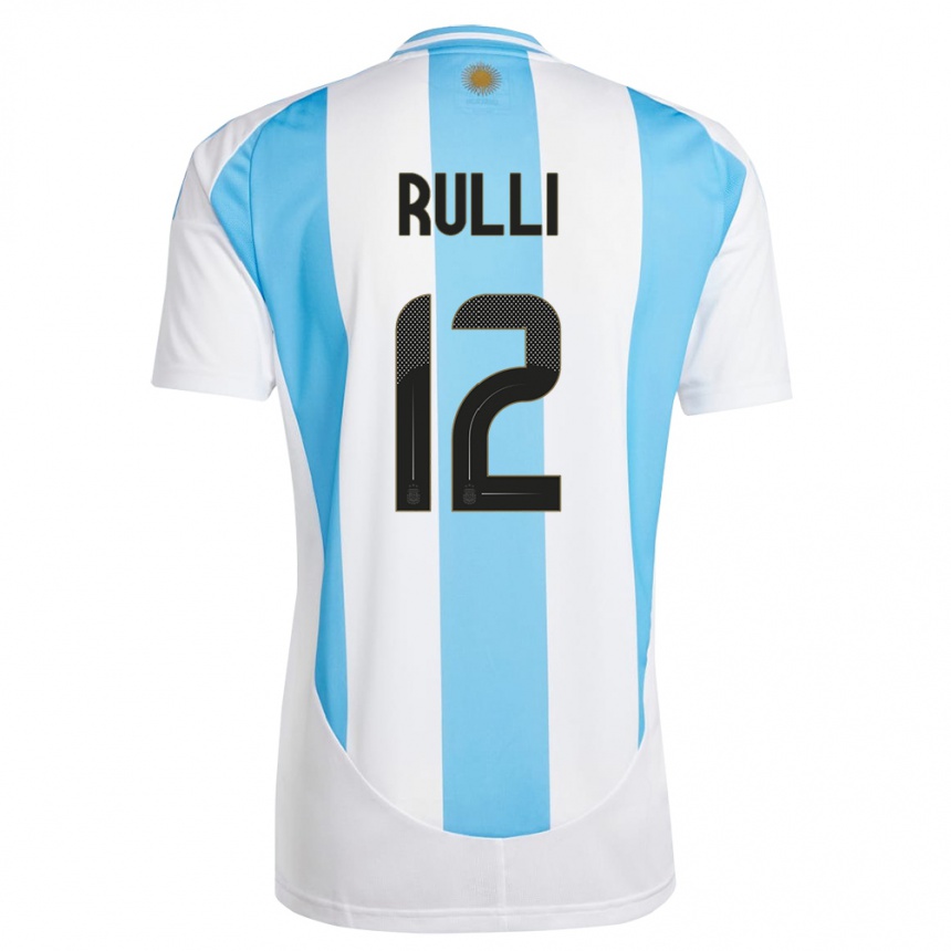 Vaikiškas Argentina Geronimo Rulli #12 Balta Mėlyna Namų Marškinėliai 24-26 T-Shirt