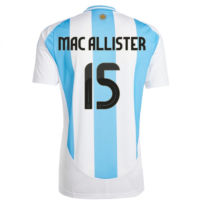 Vaikiškas Argentina Alexis Mac Allister #15 Balta Mėlyna Namų Marškinėliai 24-26 T-Shirt