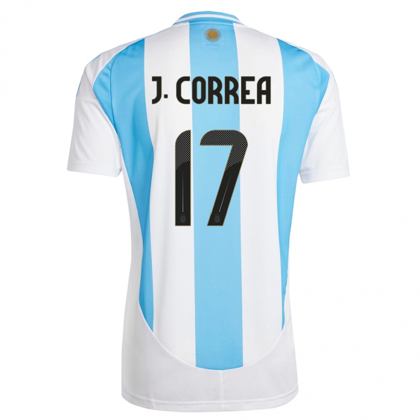 Vaikiškas Argentina Joaquin Correa #17 Balta Mėlyna Namų Marškinėliai 24-26 T-Shirt