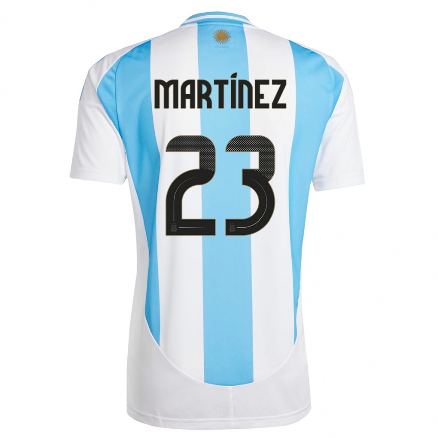 Vaikiškas Argentina Emiliano Martinez #23 Balta Mėlyna Namų Marškinėliai 24-26 T-Shirt