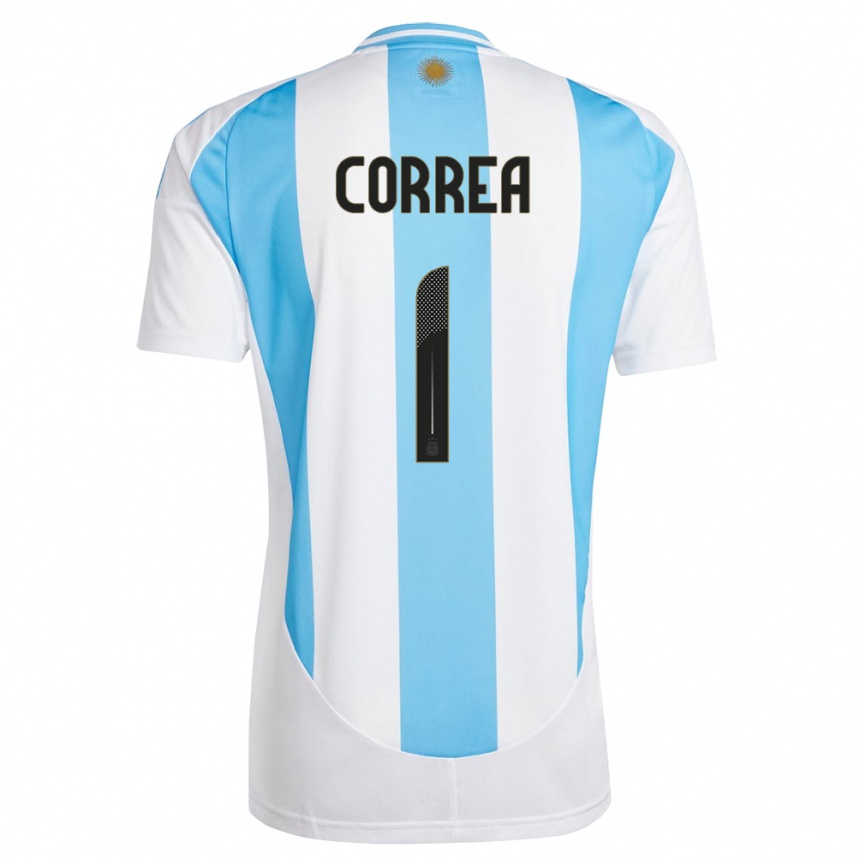 Vaikiškas Argentina Vanina Correa #1 Balta Mėlyna Namų Marškinėliai 24-26 T-Shirt