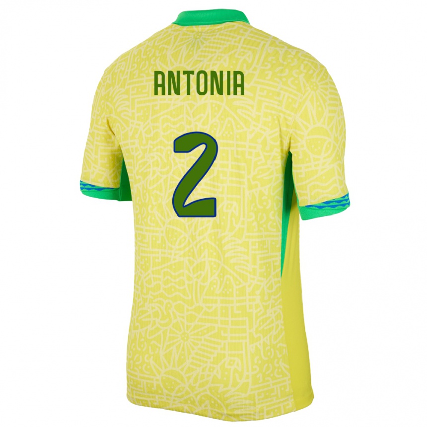 Vaikiškas Brazilija Antonia #2 Geltona Namų Marškinėliai 24-26 T-Shirt