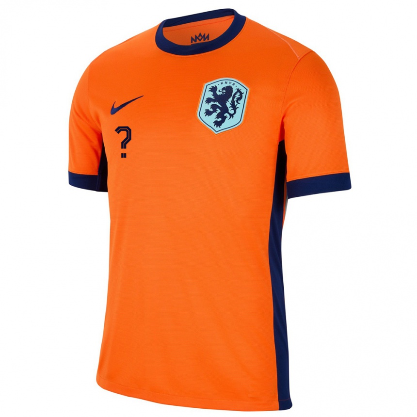 Vaikiškas Olandija Jūsų Vardas #0 Oranžinė Namų Marškinėliai 24-26 T-Shirt