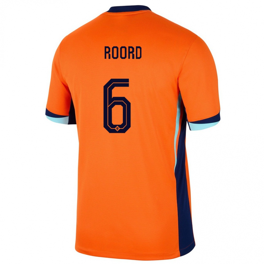 Vaikiškas Olandija Jill Roord #6 Oranžinė Namų Marškinėliai 24-26 T-Shirt