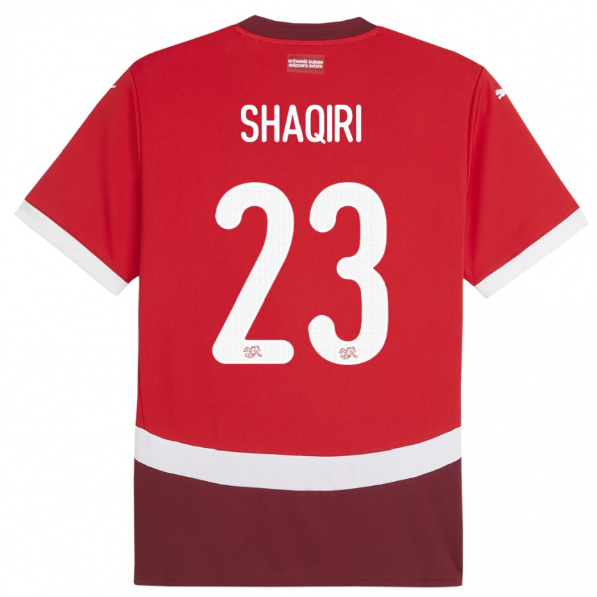 Vaikiškas Šveicarija Xherdan Shaqiri #23 Raudona Namų Marškinėliai 24-26 T-Shirt