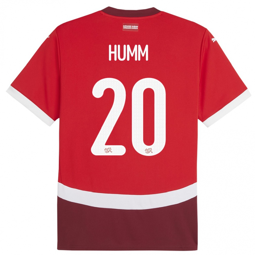 Vaikiškas Šveicarija Fabienne Humm #20 Raudona Namų Marškinėliai 24-26 T-Shirt