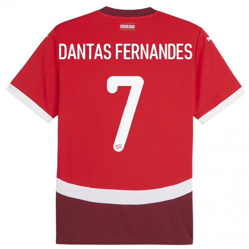 Vaikiškas Šveicarija Ronaldo Dantas Fernandes #7 Raudona Namų Marškinėliai 24-26 T-Shirt