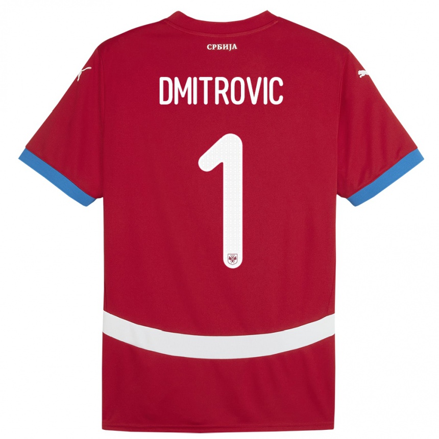 Vaikiškas Serbija Marko Dmitrovic #1 Raudona Namų Marškinėliai 24-26 T-Shirt