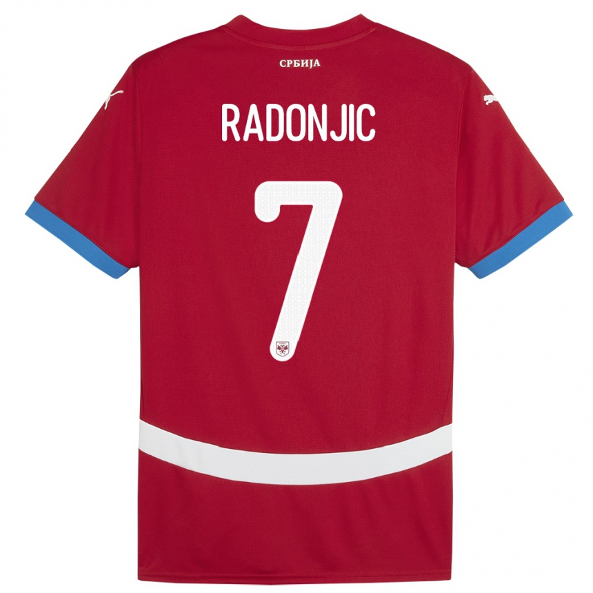 Vaikiškas Serbija Nemanja Radonjic #7 Raudona Namų Marškinėliai 24-26 T-Shirt