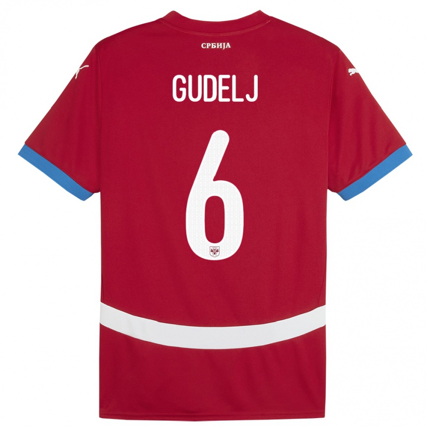 Vaikiškas Serbija Nemanja Gudelj #6 Raudona Namų Marškinėliai 24-26 T-Shirt