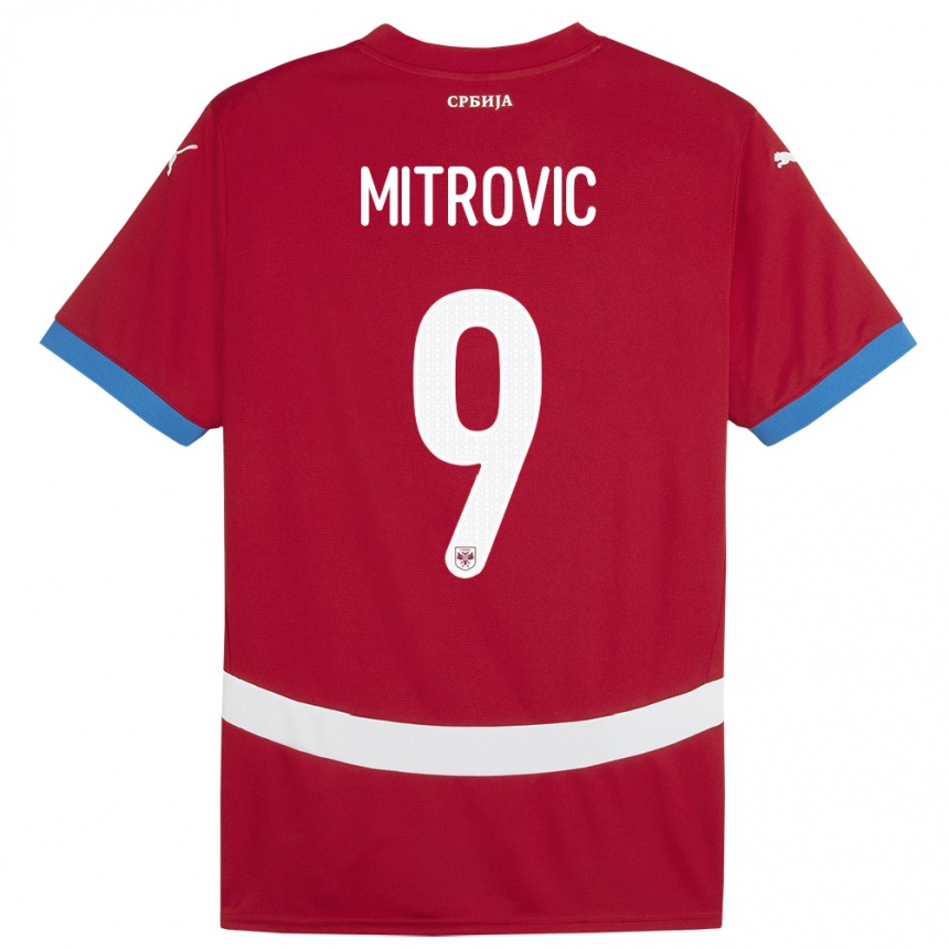 Vaikiškas Serbija Aleksandar Mitrovic #9 Raudona Namų Marškinėliai 24-26 T-Shirt