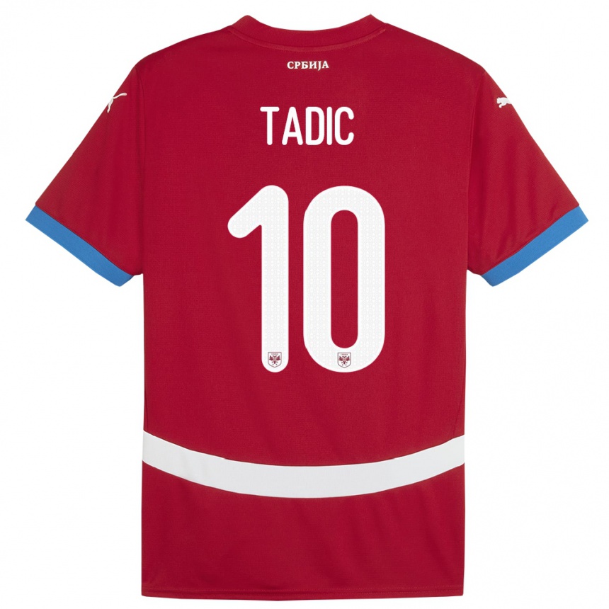 Vaikiškas Serbija Dusan Tadic #10 Raudona Namų Marškinėliai 24-26 T-Shirt