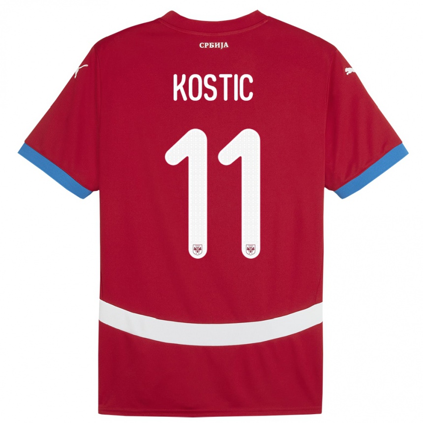 Vaikiškas Serbija Filip Kostic #11 Raudona Namų Marškinėliai 24-26 T-Shirt