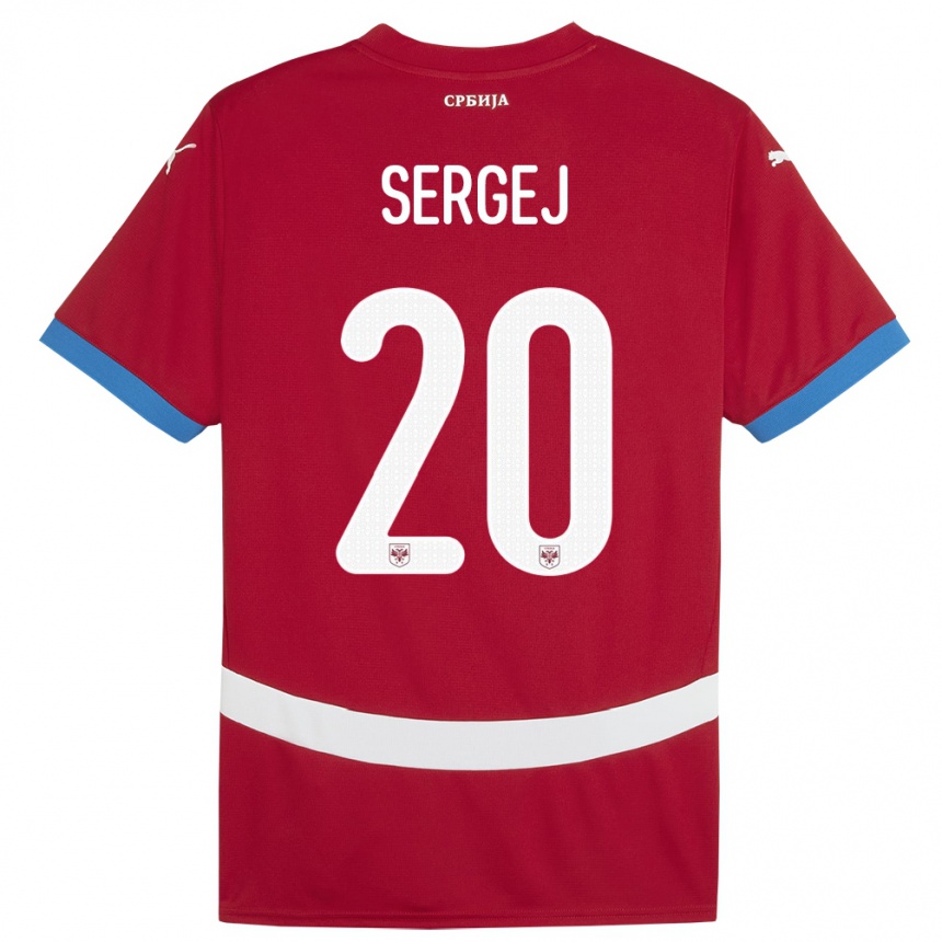 Vaikiškas Serbija Sergej Milinkovic-Savic #20 Raudona Namų Marškinėliai 24-26 T-Shirt