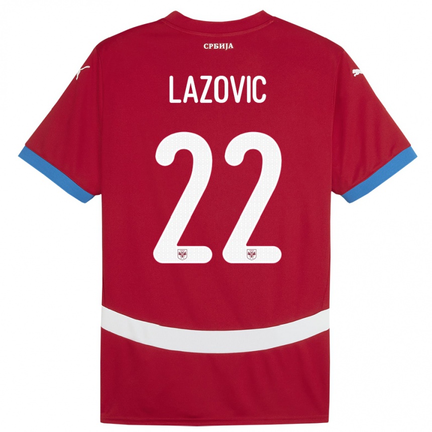 Vaikiškas Serbija Darko Lazovic #22 Raudona Namų Marškinėliai 24-26 T-Shirt