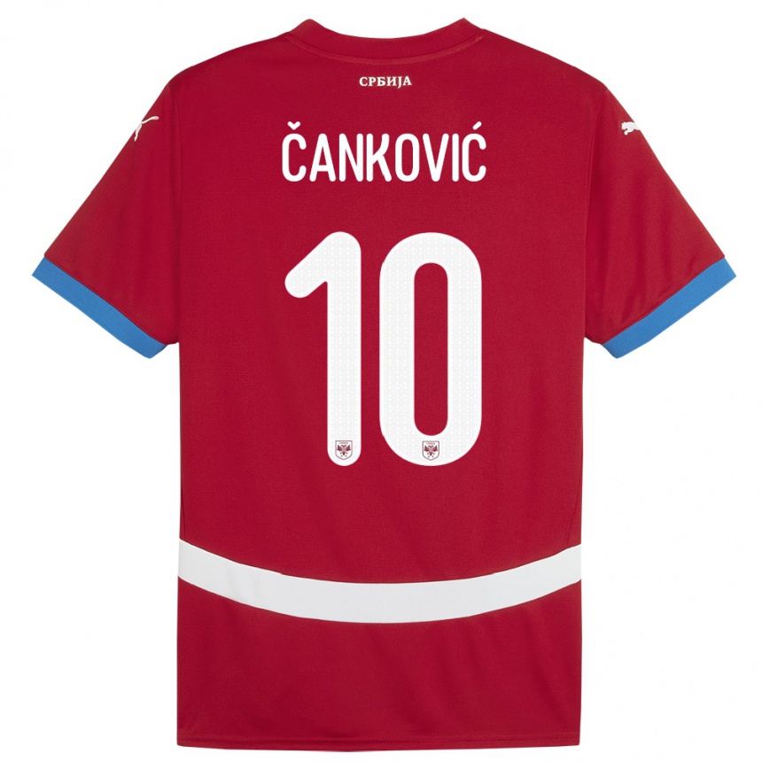 Vaikiškas Serbija Jelena Cankovic #10 Raudona Namų Marškinėliai 24-26 T-Shirt