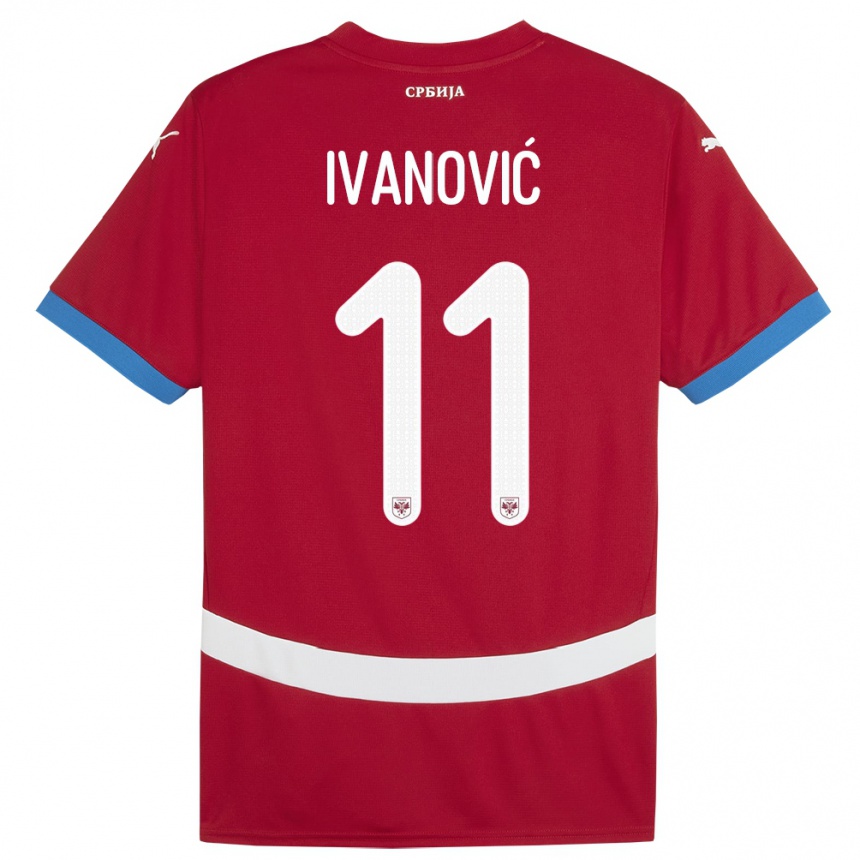 Vaikiškas Serbija Miljana Ivanovic #11 Raudona Namų Marškinėliai 24-26 T-Shirt