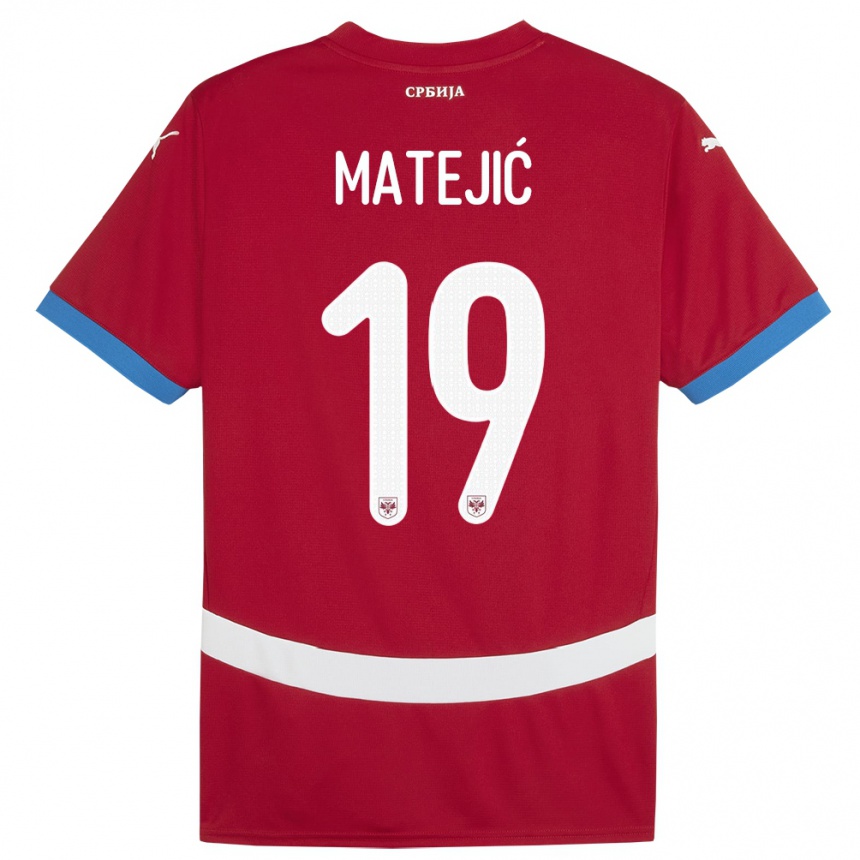 Vaikiškas Serbija Nina Matejic #19 Raudona Namų Marškinėliai 24-26 T-Shirt