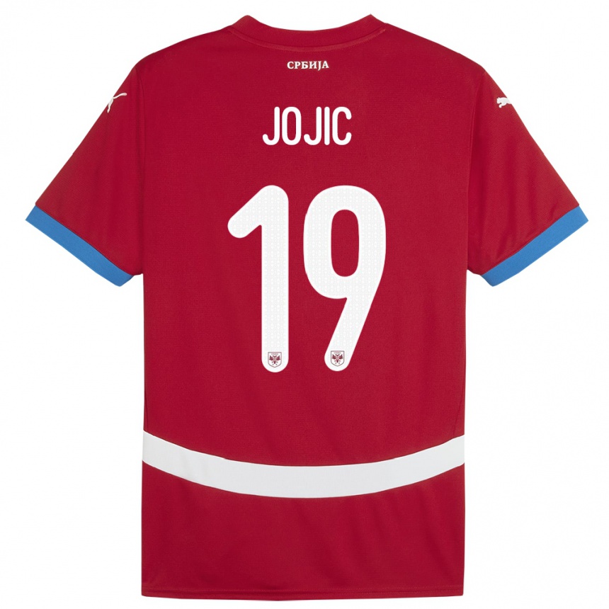 Vaikiškas Serbija Nikola Jojic #19 Raudona Namų Marškinėliai 24-26 T-Shirt