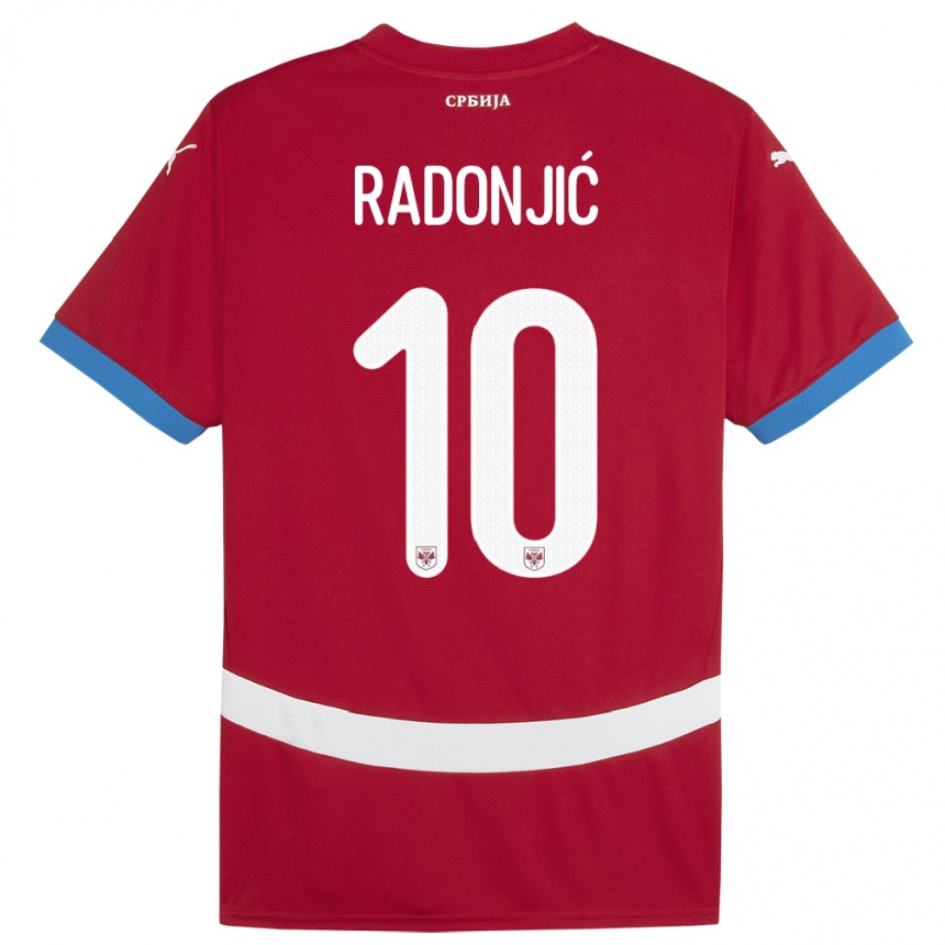 Vaikiškas Serbija Mateja Radonjic #10 Raudona Namų Marškinėliai 24-26 T-Shirt