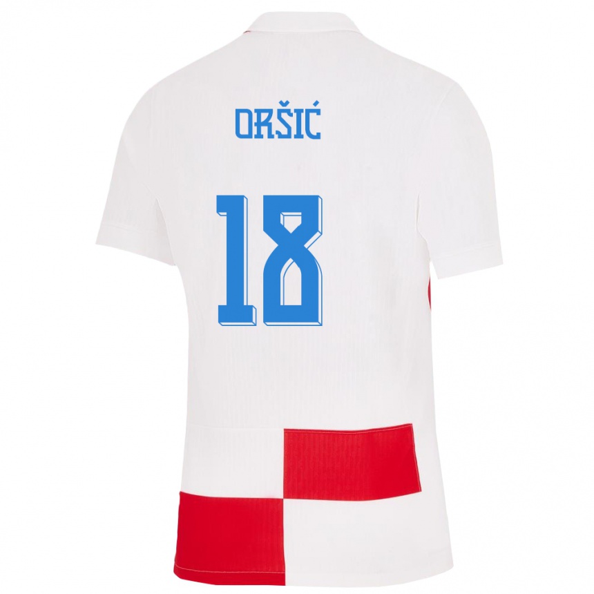 Vaikiškas Kroatija Mislav Orsic #18 Balta Raudona Namų Marškinėliai 24-26 T-Shirt