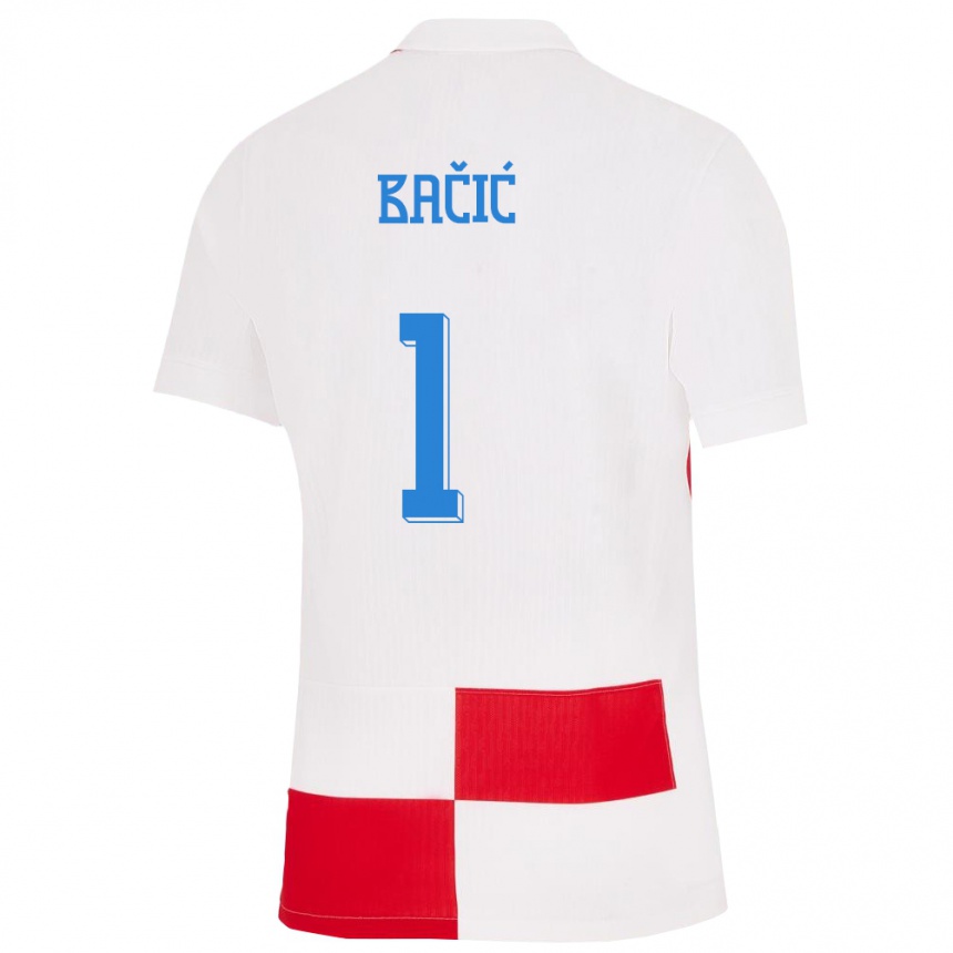 Vaikiškas Kroatija Doris Bacic #1 Balta Raudona Namų Marškinėliai 24-26 T-Shirt