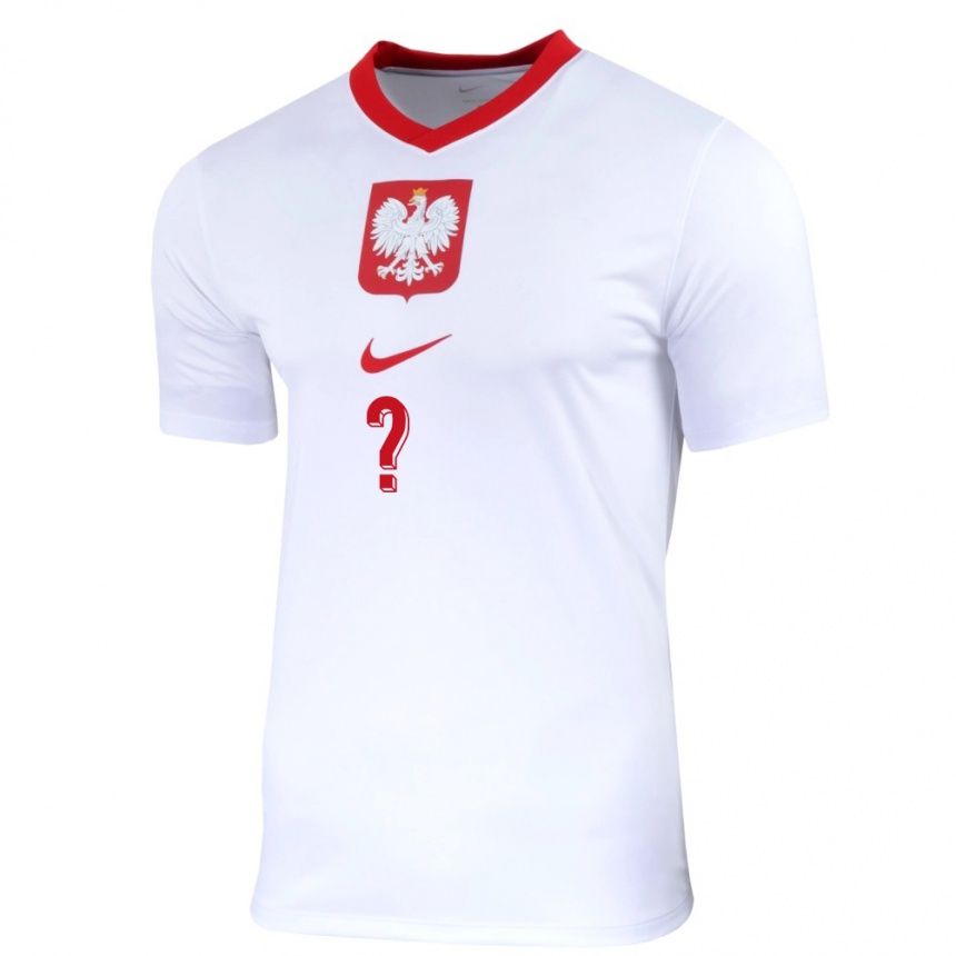 Vaikiškas Lenkija Jūsų Vardas #0 Baltas Namų Marškinėliai 24-26 T-Shirt