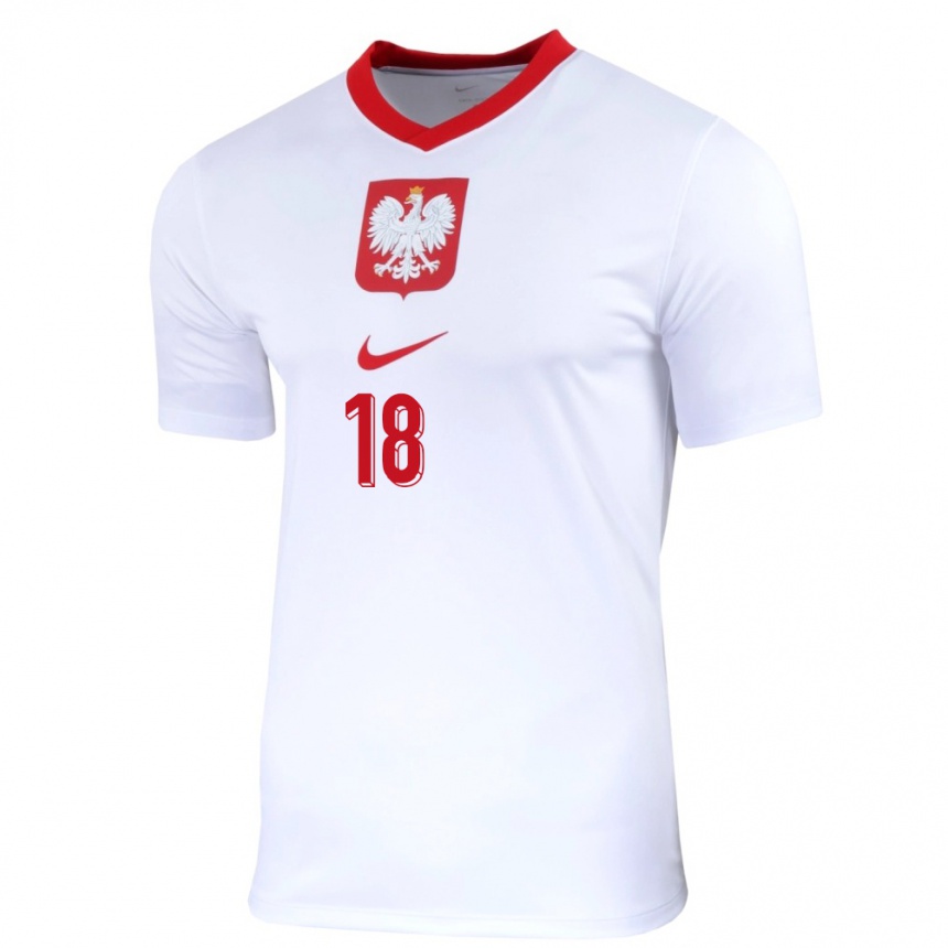 Vaikiškas Lenkija Bartosz Bereszynski #18 Baltas Namų Marškinėliai 24-26 T-Shirt