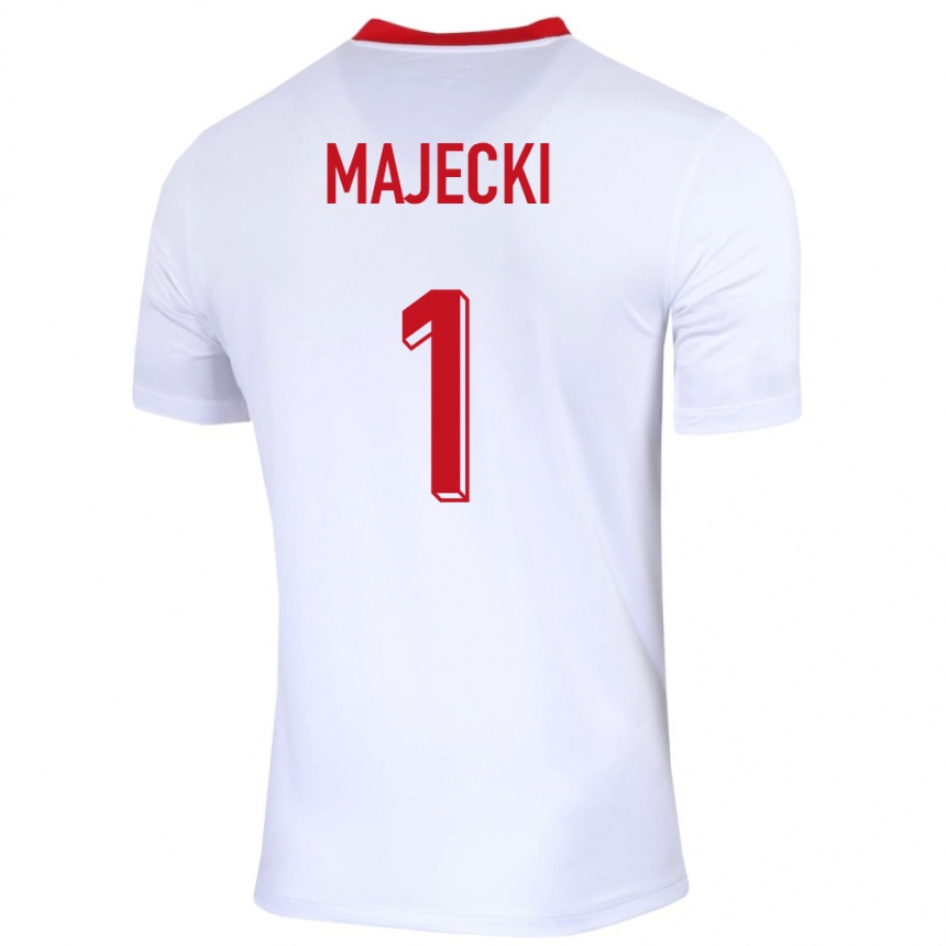 Vaikiškas Lenkija Radoslaw Majecki #1 Baltas Namų Marškinėliai 24-26 T-Shirt