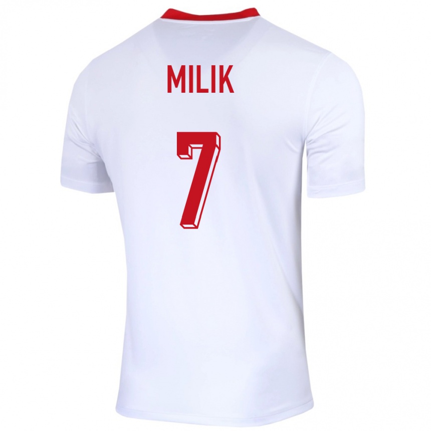 Vaikiškas Lenkija Arkadiusz Milik #7 Baltas Namų Marškinėliai 24-26 T-Shirt