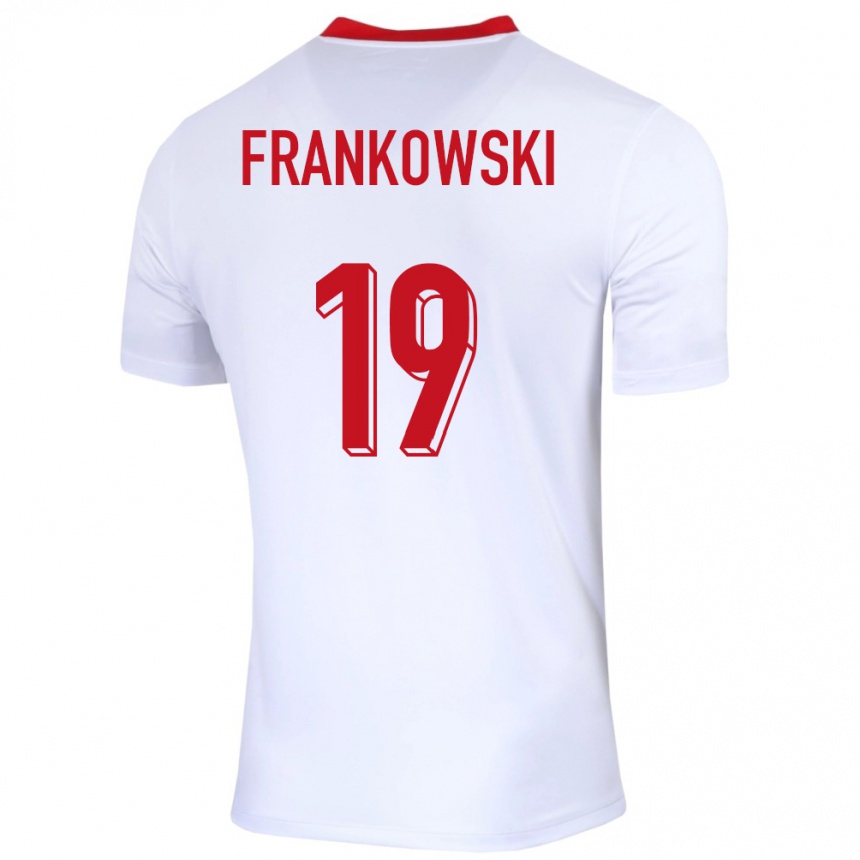 Vaikiškas Lenkija Przemyslaw Frankowski #19 Baltas Namų Marškinėliai 24-26 T-Shirt