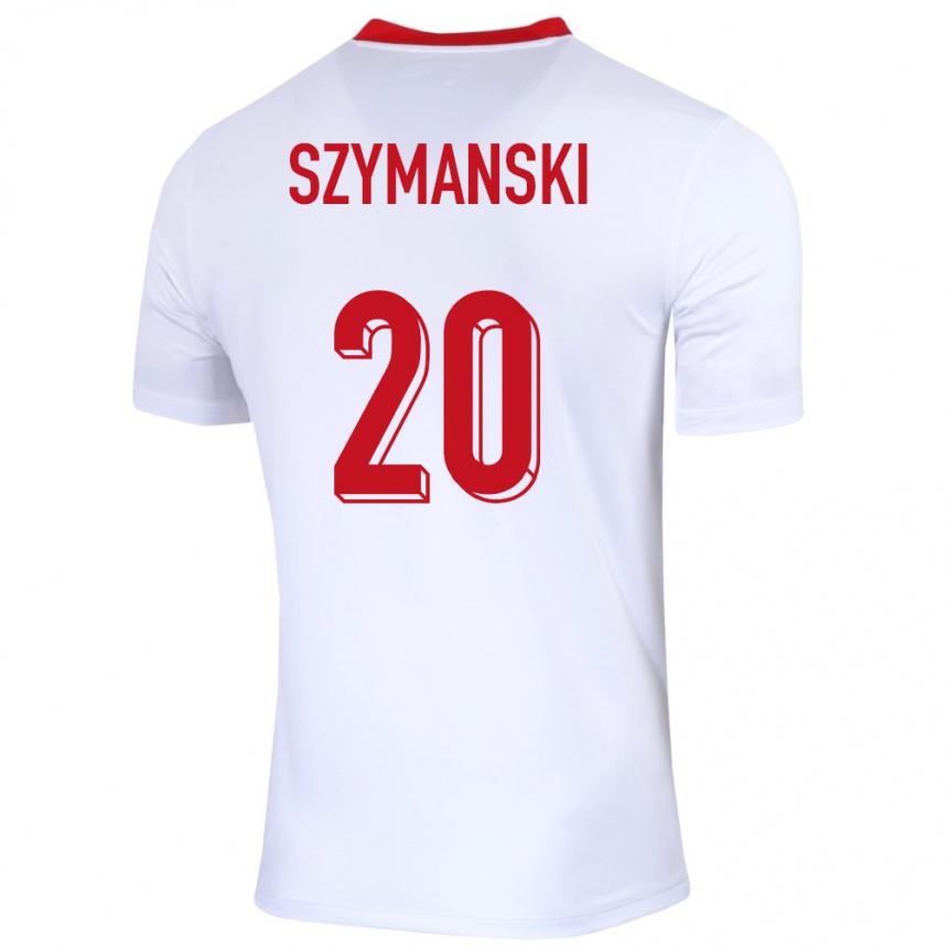 Vaikiškas Lenkija Sebastian Szymanski #20 Baltas Namų Marškinėliai 24-26 T-Shirt