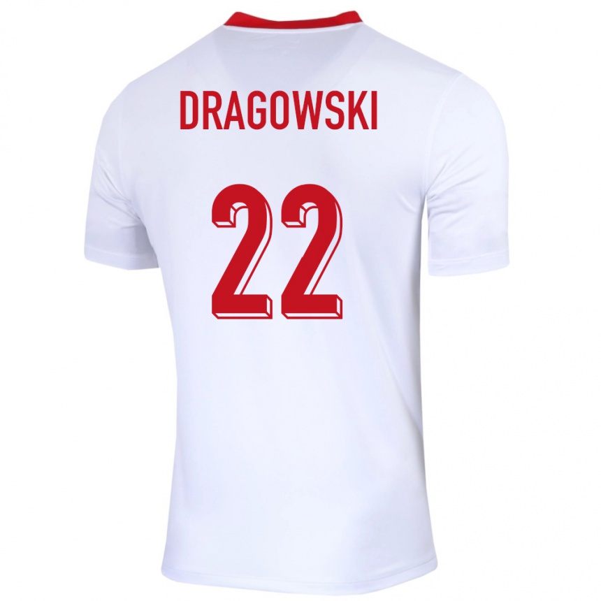 Vaikiškas Lenkija Bartlomiej Dragowski #22 Baltas Namų Marškinėliai 24-26 T-Shirt