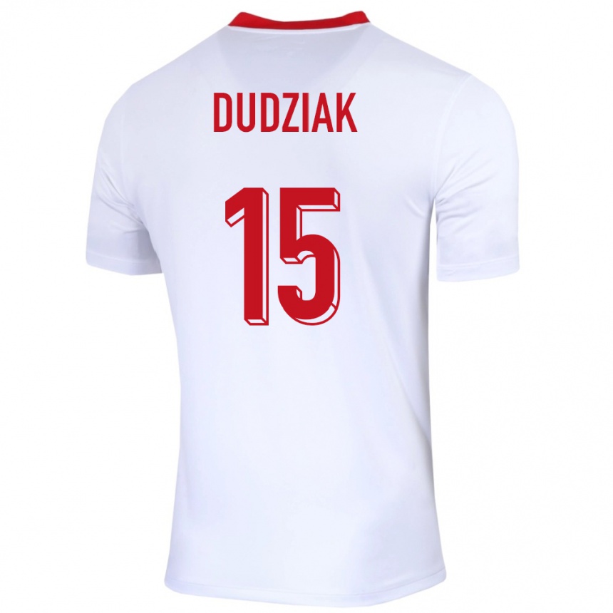 Vaikiškas Lenkija Aleksandra Dudziak #15 Baltas Namų Marškinėliai 24-26 T-Shirt