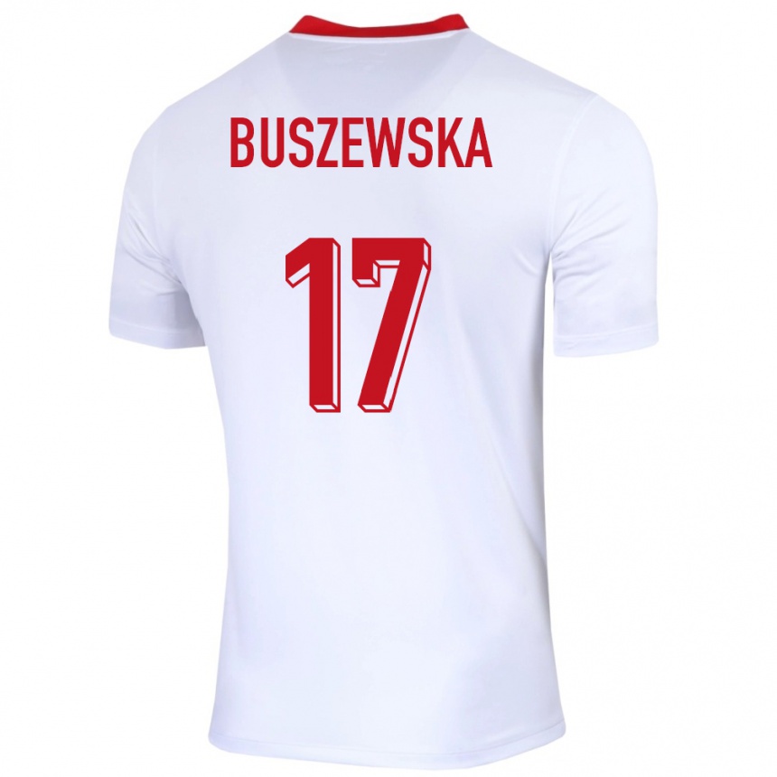 Vaikiškas Lenkija Zofia Buszewska #17 Baltas Namų Marškinėliai 24-26 T-Shirt