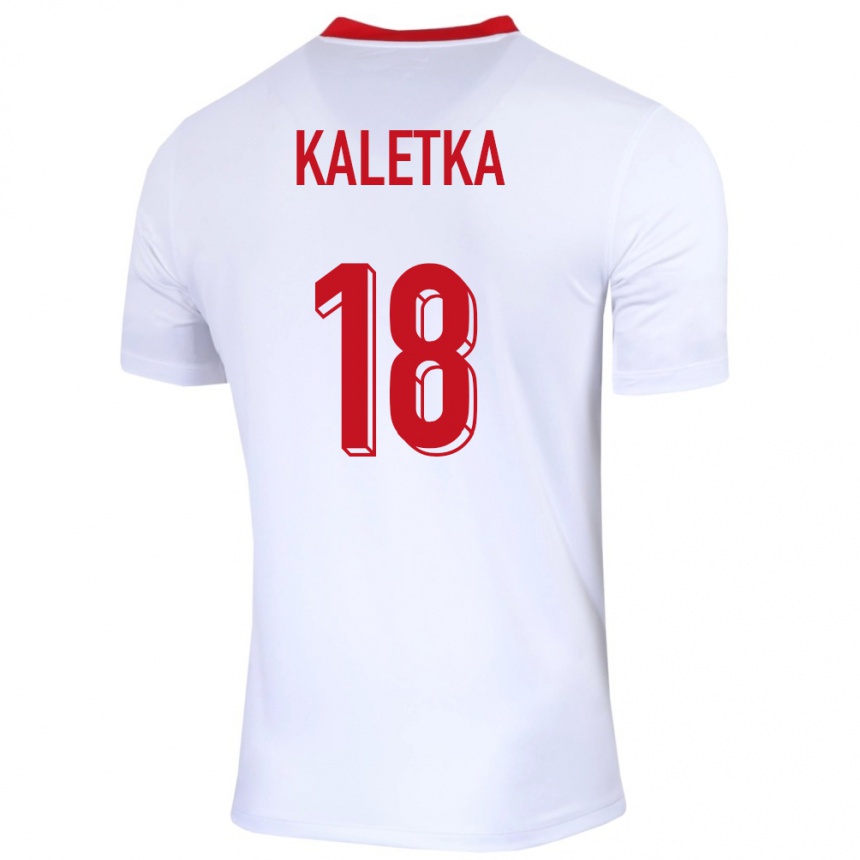 Vaikiškas Lenkija Nikol Kaletka #18 Baltas Namų Marškinėliai 24-26 T-Shirt