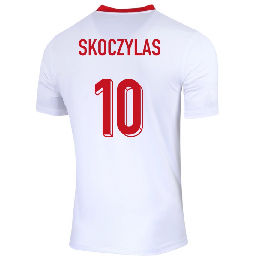 Vaikiškas Lenkija Mateusz Skoczylas #10 Baltas Namų Marškinėliai 24-26 T-Shirt