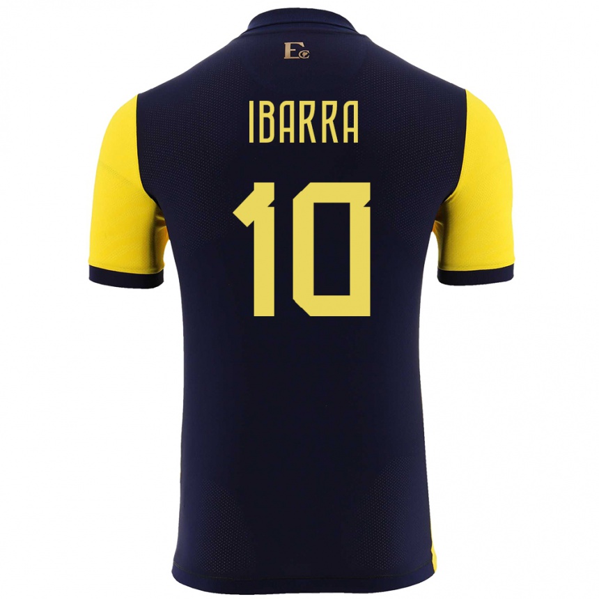 Vaikiškas Ekvadoras Romario Ibarra #10 Geltona Namų Marškinėliai 24-26 T-Shirt