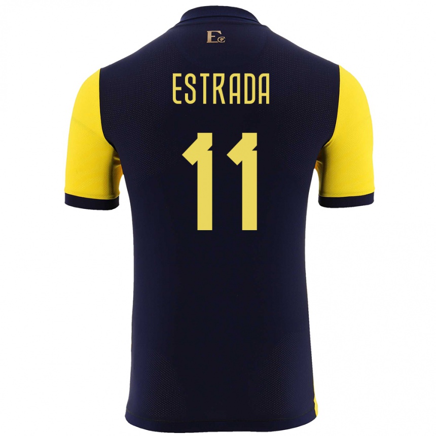 Vaikiškas Ekvadoras Michael Estrada #11 Geltona Namų Marškinėliai 24-26 T-Shirt