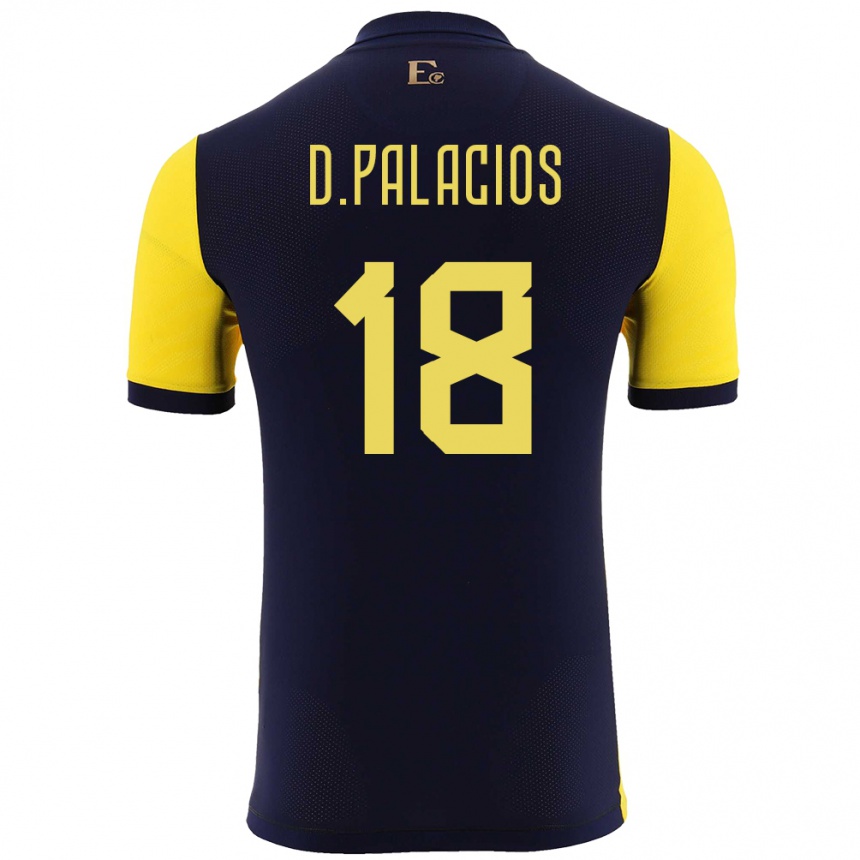 Vaikiškas Ekvadoras Diego Palacios #18 Geltona Namų Marškinėliai 24-26 T-Shirt